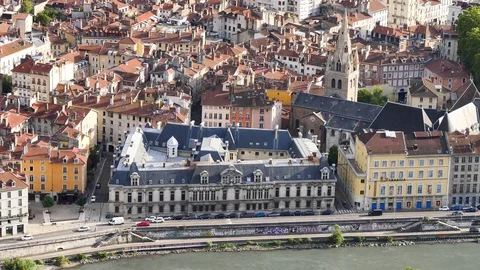 Rooftops of Grenoble city. Stock-Footage 96223841