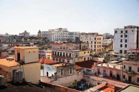 Rooftops of havana cuba Stock Photos