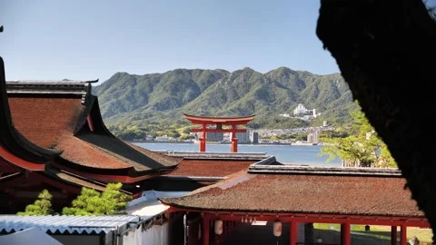 Rooftops of Japanese temples and Floatin... | Stock Video | Pond5