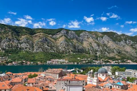 Rooftops of Kotor Stock Photos