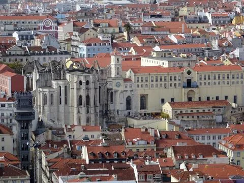 Rooftops of lisbon Stock Photos