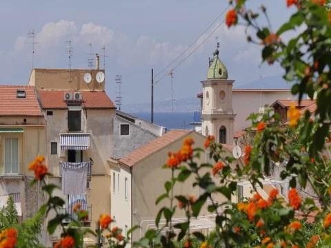 Rooftops in Marina Grande, Sorrento, Costiera Amalfitana (Amalfi Coast), UNESCO Stock Footage