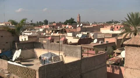 The rooftops of Marrakech Video stock 8966547