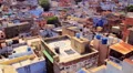 Rooftops of the old blue city of Jodhpur, Rajasthan, India HD Footage