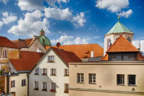 Rooftops of old Prague from high view point, Stock Photos