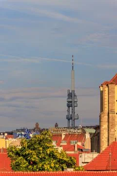 Rooftops of old Prague from high view point. Stock Photos