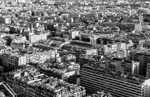 The rooftops of Paris Stock Photos