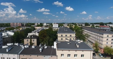 Rooftops Residential Blocks Stock-Footage 93259405