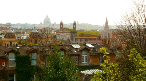 Rooftops of Rome Video stock 59578216