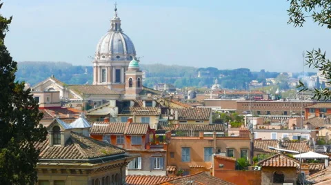 Rooftops of Rome Stock Footage 62181727