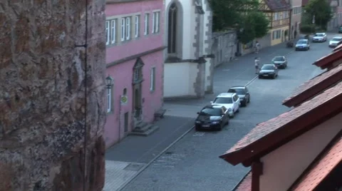Rooftops in Rotenberg (Germany) with tilt Stockbeeldmateriaal 1038034