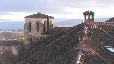 Rooftops of Segovia Stock Footage 196805685