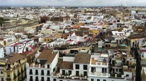 Rooftops in Seville Spain 2 Video stock 10729407
