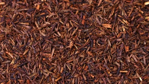 Rooibos tea dried leaves texture circle rotation close up 스톡 동영상 303915418