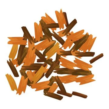 Rooibos tea forming a pile on a white background Stock Illustration