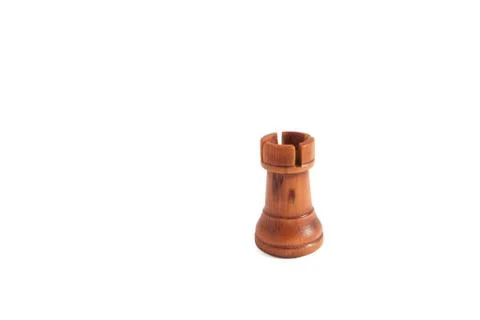 Rook from black set (chess) Foto stock