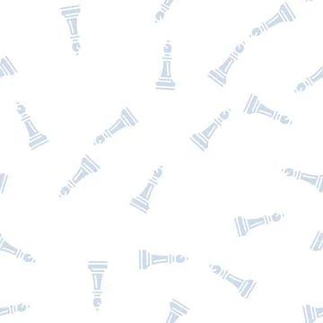 Rook chess glyph seamless pattern Stock Illustration