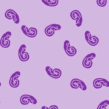 Rook piercing earring glyph vector seamless pattern Stock Illustration