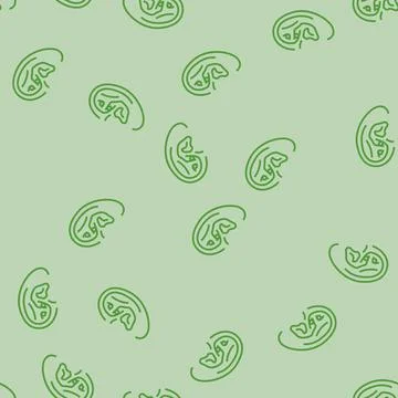 Rook piercing earring line seamless pattern Stock Illustration