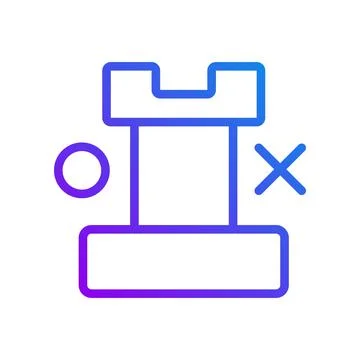 Rook pixel perfect gradient linear vector icon Ilustração Stock