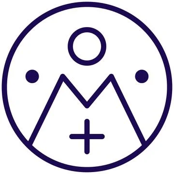 Rookie icon. A simple outline sign of an abstract hum inside a circle Stock Illustration
