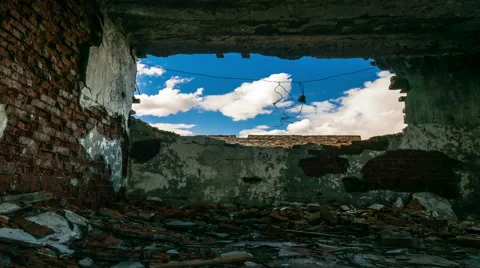 Room in an abandoned house Stock Footage 63249077