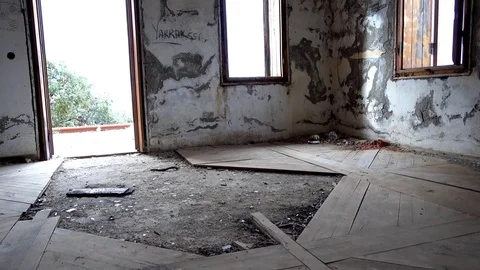 Room of abandoned house Stock Footage 69767369