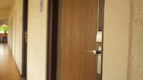 Room access with card key Stock Footage 66371884