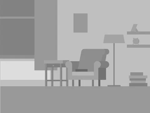 A room with an armchair Stock Illustration