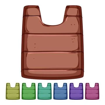 Room bath mat cartoon vector graphic Stock Illustration