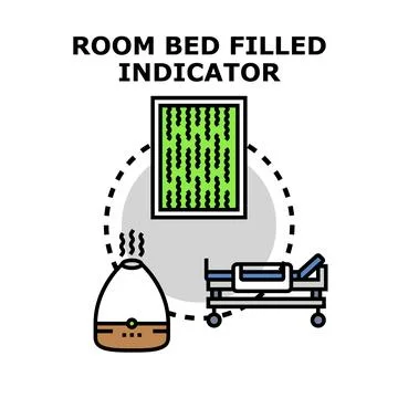 Room bed filled indicator vector illustration Stock Illustration