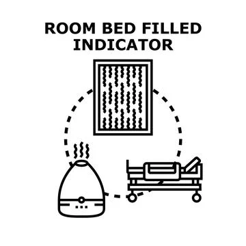 Room bed filled indicator vector illustration Stock Illustration
