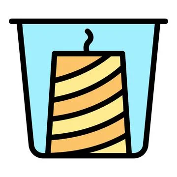 Room candle icon vector flat Illustrazione stock