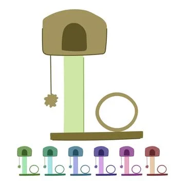 Room cat house vector cartoon graphic 스톡 일러스트