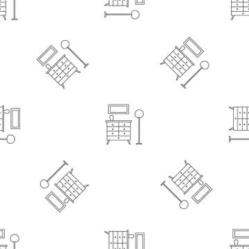 Room clothes drawer pattern seamless vector Stock Illustration