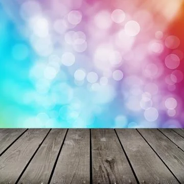 Room with colorful bubbles pattern Stock Illustration
