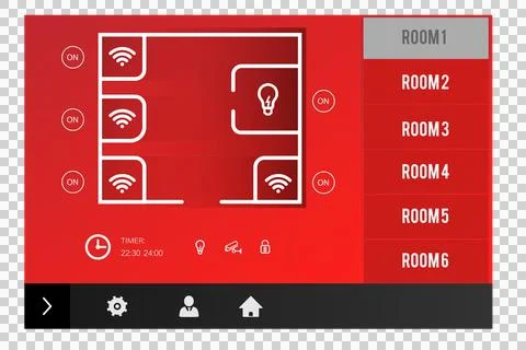 Room control application on a smartphone Stock Photos
