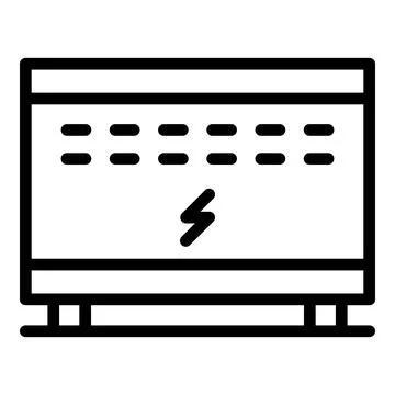 Room convector icon outline vector. Electric heater Illustrazione stock