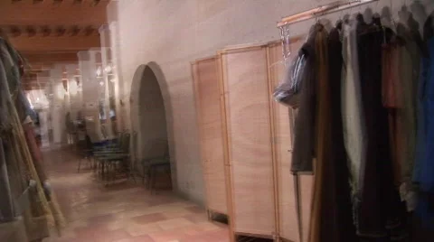 Room for costumes storage - Movie making of Stock Footage