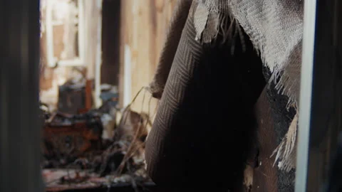 A room destroyed by the explosion Stock Footage 200916059