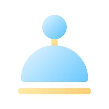 In room dining pixel perfect flat gradient color ui icon Illustrazione stock