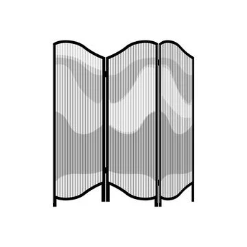 Room divider screen creating private space Illustrazione stock