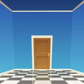 Room Door - Blue Illustrazione stock