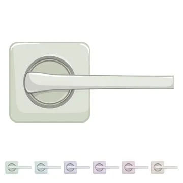 Room door handle cartoon vector graphic Illustration