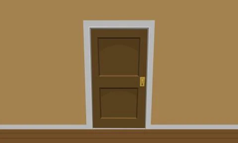 Room door Stock-Illustration