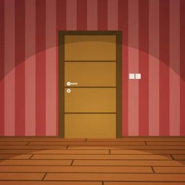 Room With Door Stock-Illustration