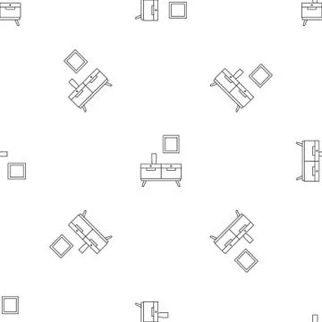 Room drawer pattern seamless vector Stock Illustration