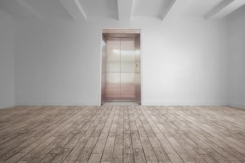 Room with elevator Illustrazione stock