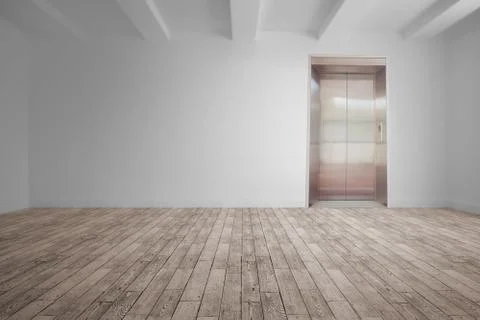Room with elevator Illustrazione stock
