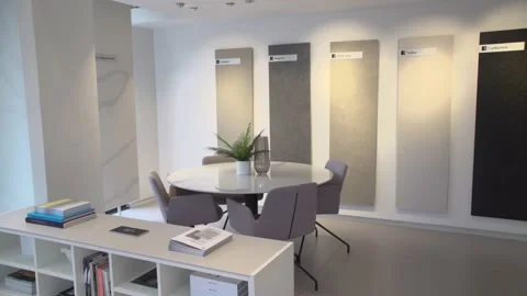 A room with an exposure of marble Stock Footage 142589811